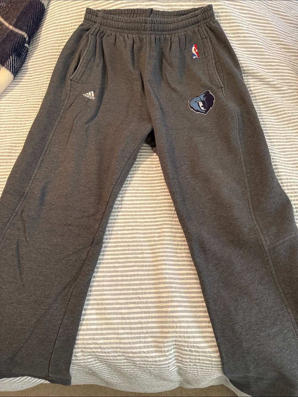 adidas Team Issue Memphis Grizzlies Sweatpants with Team Patch